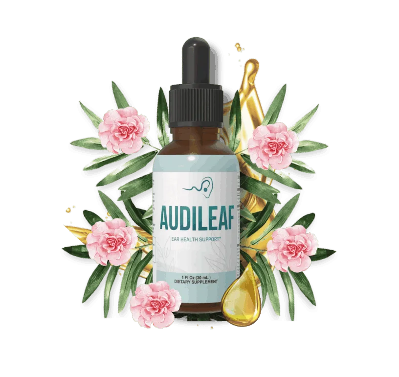 AudiLeaf supplement bottle — Natural Hearing and Cognitive Support Formula, 30 capsules, supports clear hearing and mental clarity